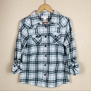 O’Neill flannel button down top size xl EUC